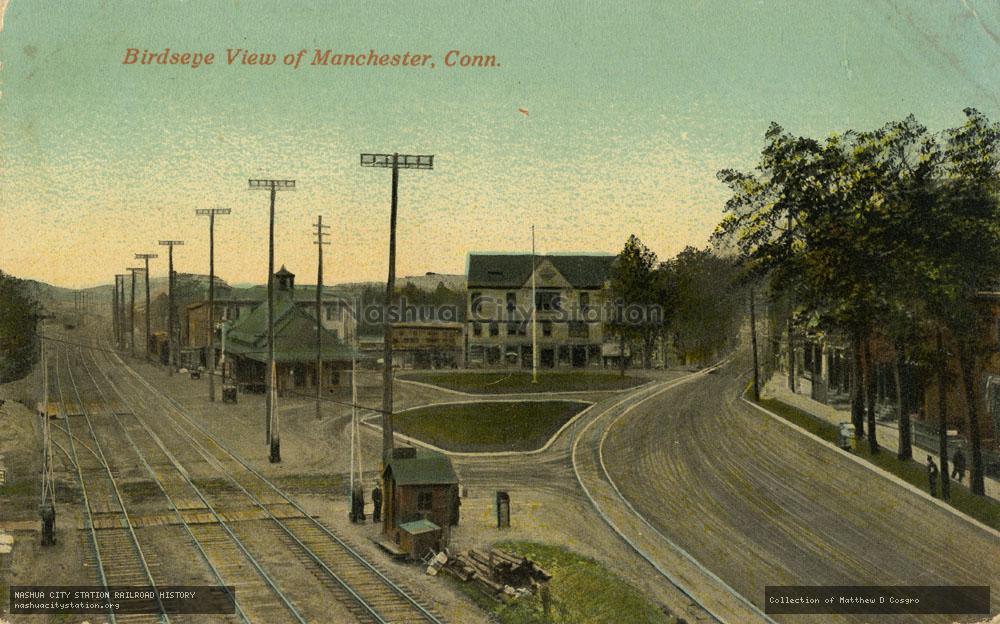Postcard: Birdseye View of Manchester, Connecticut